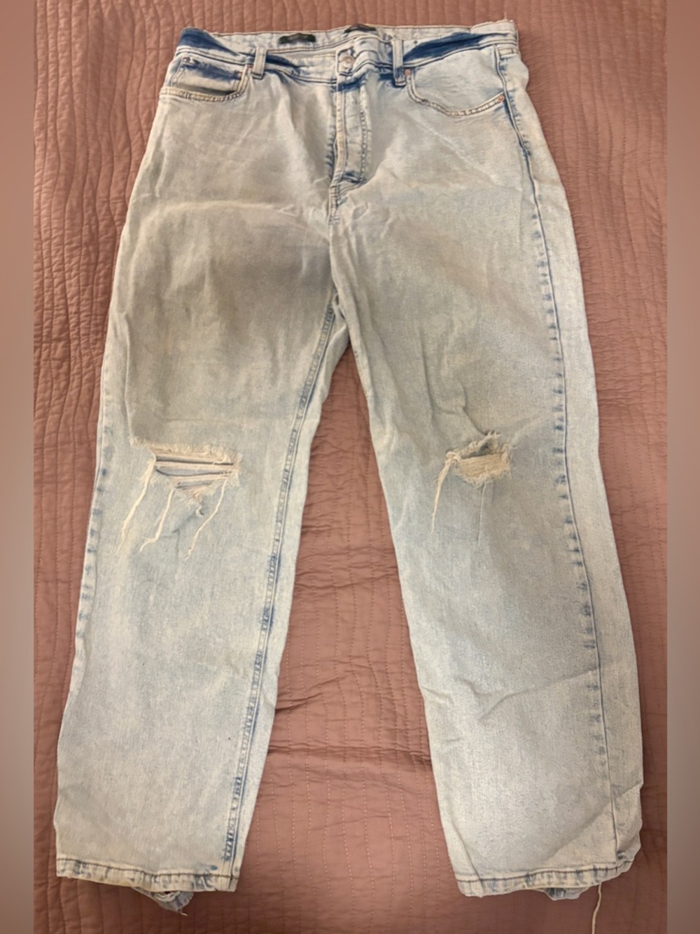Light Blue Highest Rise 90s Straight Jeans